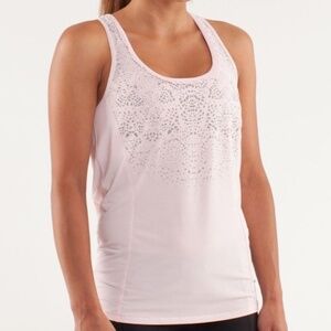 Lululemon Run Silver Bullet Sleeveless Tech Tank Top Light Pink Size 4